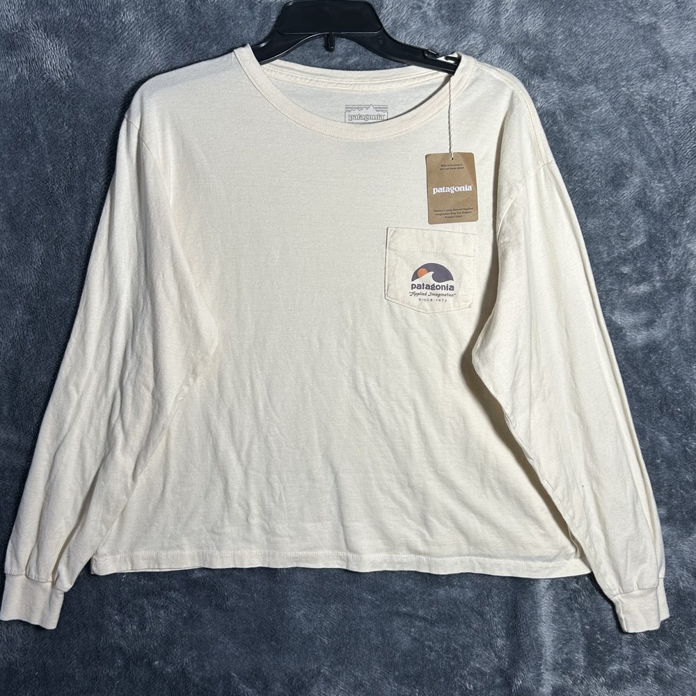Patagonia Womens Size M Applied Imagination Easy Cut Pocket Tee Top